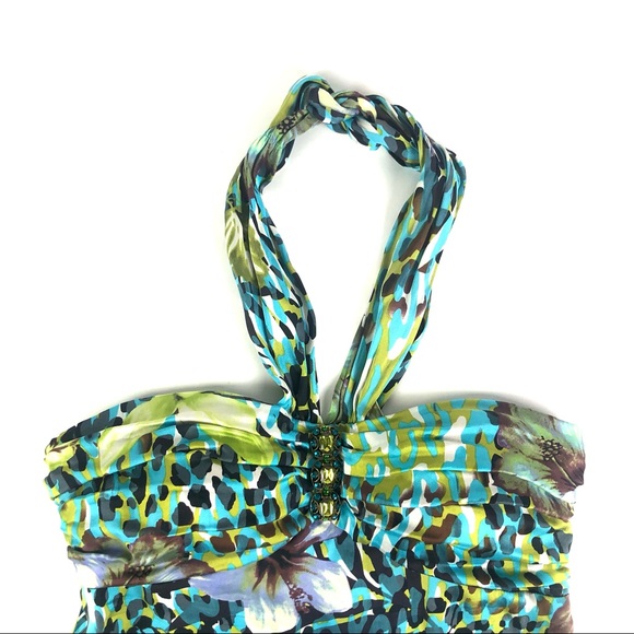 Cache Silk Floral Animal Halter Top - Picture 4 of 10